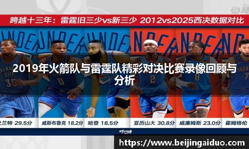 2019年火箭队与雷霆队精彩对决比赛录像回顾与分析