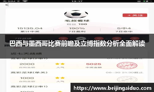 巴西与墨西哥比赛前瞻及立博指数分析全面解读