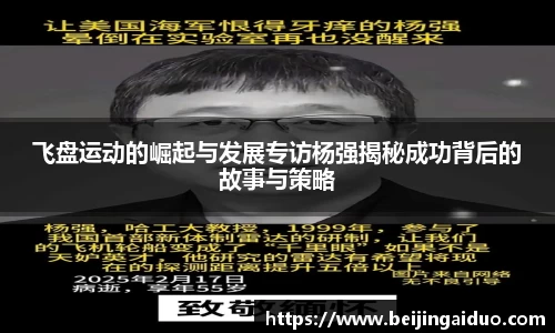 飞盘运动的崛起与发展专访杨强揭秘成功背后的故事与策略
